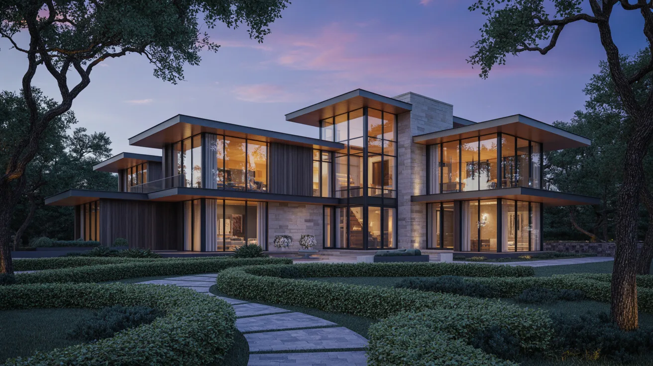 Custom-built luxury home with unique design